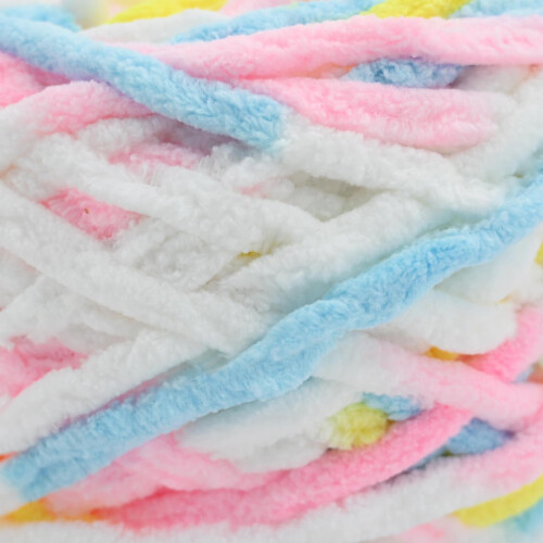 Knitting Wool Yarn 4 x 100g Multi-Colored Soft Chunky Yarn for Crochet 2
