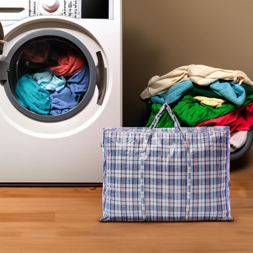 5 PACK Strong Extra large Jumbo Storage Laundry zipped bag Reusable 2