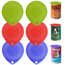 Armo 6 x Leakproof Plastic Can Lids For Can Tins Silicone Tin Covers