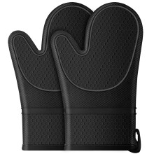 Oven Mitts,Anti-Slip Silicone Oven Gloves,Heat Resistant