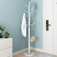 HitlineUK Metal coat stand Coat and Clothes Stand Rack, Black, 40 x 40