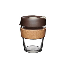 KeepCup Reusable Coffee Cup - Brew Tempered Glass and Natural Cork, M