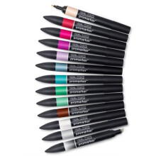 Winsor & Newton, Promarker, Manga Chibi, Set of 12+1 Blender, Alcohol