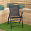 Samuel Alexander Outdoor Multi-Position Folding Garden Patio Single Chair in Black 1