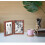Hinged Double Photo Frame 6x4,Rustic Wood Effect 4x6'' Double Picture 4