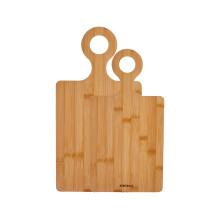 Karaca Dara Bamboo Chopping Board Set - 2-Piece Wooden Cutting Board