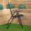 Samuel Alexander Outdoor Multi-Position Folding Garden Patio Single Chair in Black 5