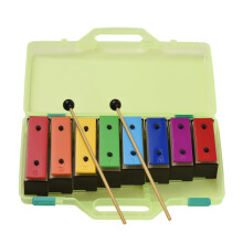 Xylophone for Kids 8 Note Glockenspiel Rainbow Color with Case and Mallets Beginner Percussion Instrument