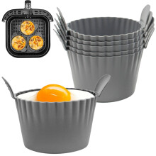 JacksGifts Premium Silicone Ramekins for Air Fryer - Double Thickness