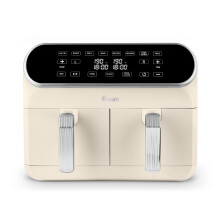 Swan SD10519C Retro Dual Basket Air Fryer with Swan Cyclone