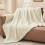 BEDELITE Fluffy Fleece Throw Blanket - Cream Sofa Throw Checkered 1
