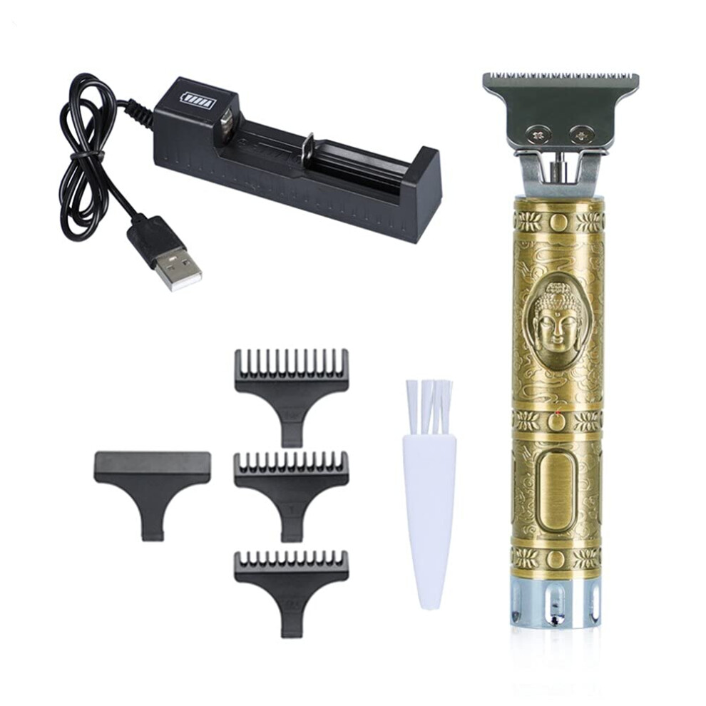 Cordless Hair Clipper with Precise Cutting, USB Rechargeable Metal Hair Trimmer for Men