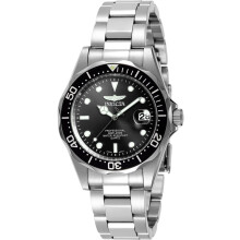 Invicta Pro Diver 8932 Watch - Waterproof - Analogue - Quartz Movement - stainless steel with black dial - 37mm