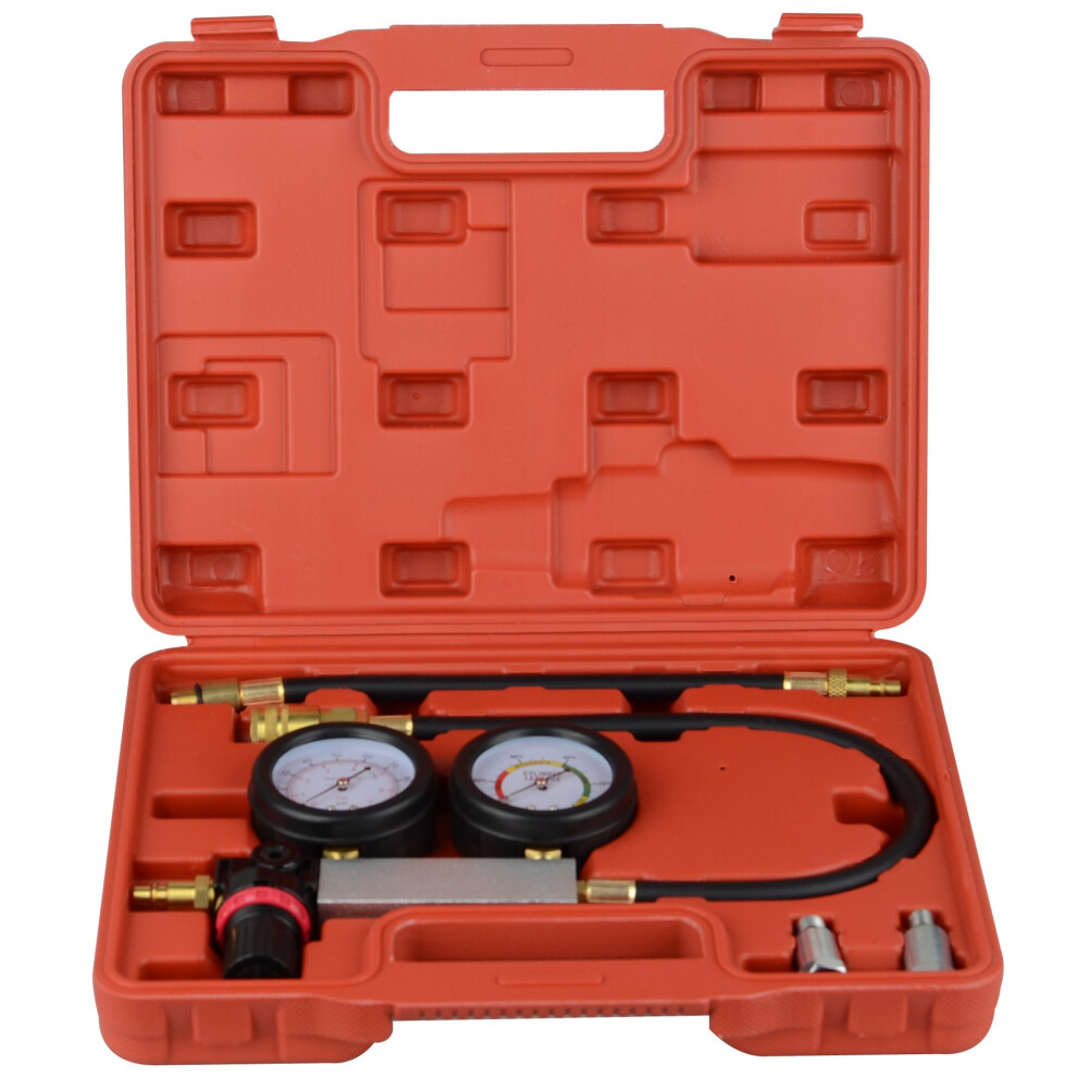 Dayuan Cylinder Leak Down Tester Kit, Gasoline Engine Leakdown Test Tool Dual Pressure Gauges Leak Test Set Compression Leakage Tester 788537801054