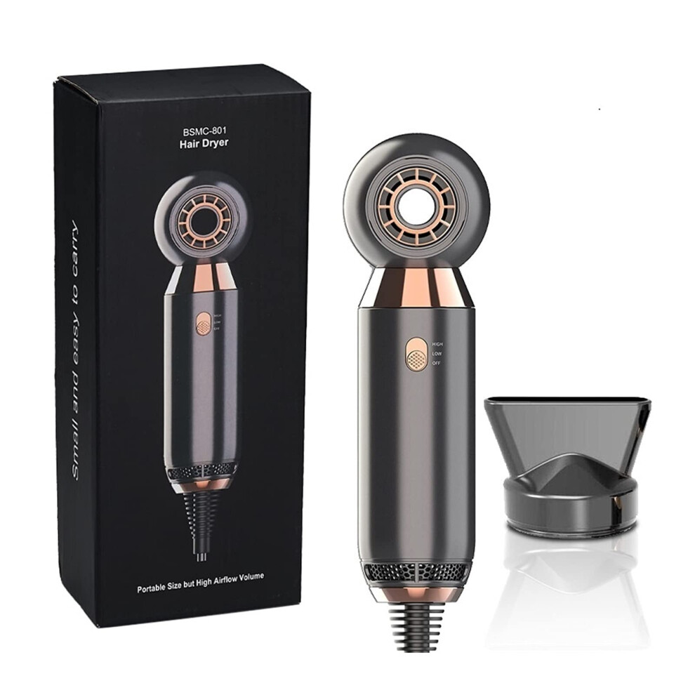 Bladeless Hair Dryer with Fast Even Drying, Low Noise, Dual Voltage, Foldable Compact for Travel