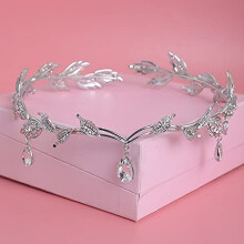 Silver Crystal Bridal Tiara Crown for Wedding Women, Sparkling Rhinestone Princess Hair Accessories