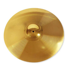 16 Inch Brass HiHat Cymbal for Drum Set, Clear Melodious Sound, Durable Golden Finish