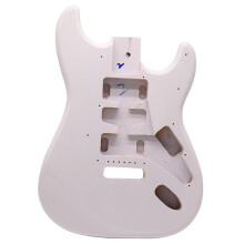 ST Style Poplar Electric Guitar Body White Glossy Finish for DIY Custom Build and Natural Resonance Tone