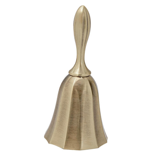 Metal Hand Bell for Restaurant, Class Rust Resistant Service Bell with Ergonomic Handle