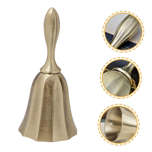 Metal Hand Bell for Restaurant, Class Rust Resistant Service Bell with Ergonomic Handle 1