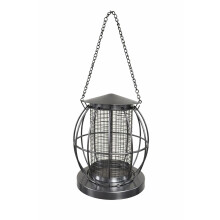 Squirrel Proof Peanut Bird Feeder Cage Metal Hanging Nut Feeder with Chain