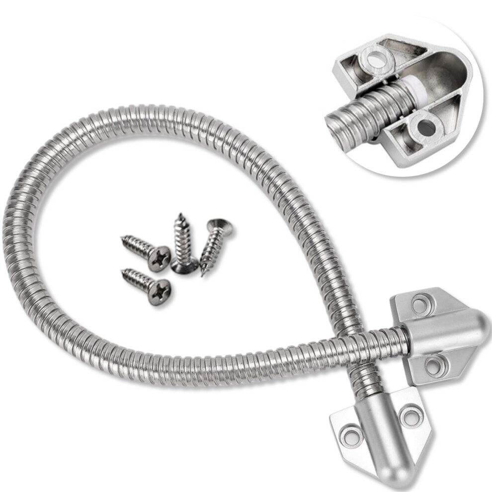 2Pack 16 Inch Stainless Steel Door Cable Protector Flexible Electrical Conduit For Access Control 9044945252118