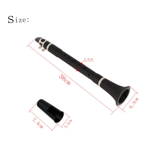 Pocket Clarinet for Beginners Compact Mini Clarinet Student Practice Instrument with Clear Tone 1