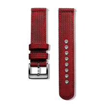 22mm Waterproof Canvas Watch Strap with Quick Release Buckle for Men and Women Red