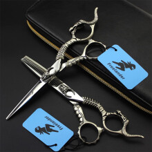 Professional Hair Cutting Scissors Set with Thinning Shears, Stainless Steel Hairdressing Kit for Salon and Home