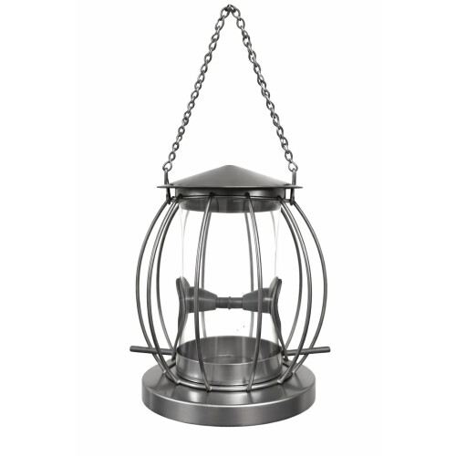 Squirrel Proof Bird Seed Feeder with Metal Cage Guard