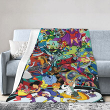 Futurama plaiddekens, pluche reisdekens voor slaapkamer, woonkamer, bank en kantoor.