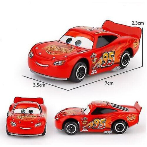 6 τεμάχια Pixar Cars Lightning McQueen Αγωνιστικά Αυτοκίνητα Παιδική Συλλογή Παιχνιδιών Δώρο 2