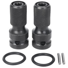 Lot de 2 adaptateurs de douille à dégagement rapide 1/2" carré vers 1/4" hexagonal pour clé à cliquet à chocs