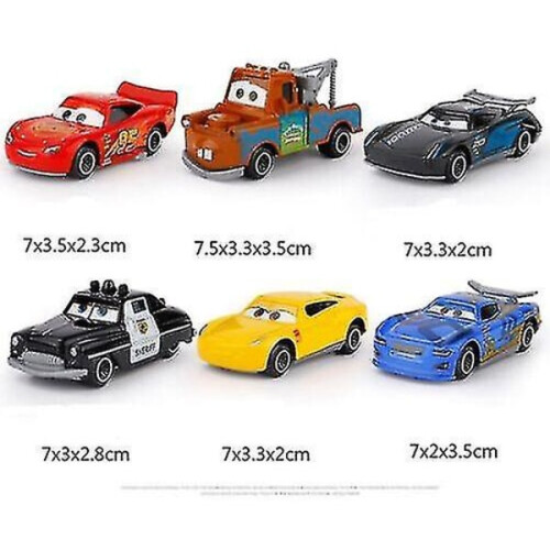 6 τεμάχια Pixar Cars Lightning McQueen Αγωνιστικά Αυτοκίνητα Παιδική Συλλογή Παιχνιδιών Δώρο 1