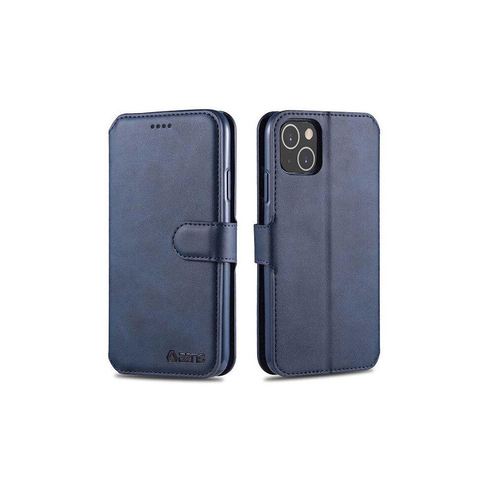 Compatible With Iphone 13 - Stylish Practical Wallet Case Blue 9173940199361