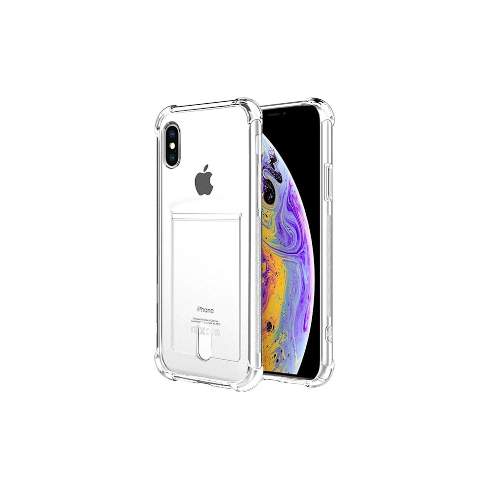 Compatible With Iphone X / Xs Transparent Compatible With Iphone Case With Card Holder Wallet Case 9173940199453