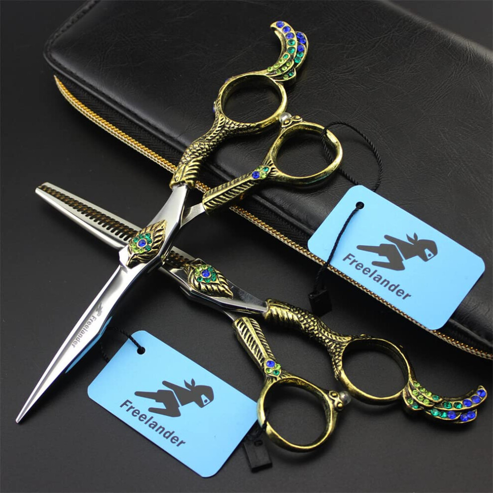 Professional Hair Cutting Scissors and Barber Shears Set with Precise Blades for Home and Salon