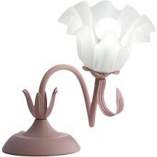 Abajur de mesa vintage em formato de flor para quarto - 3 modos de cor, lírio-do-vale, com lâmpada E26, haste flexível.