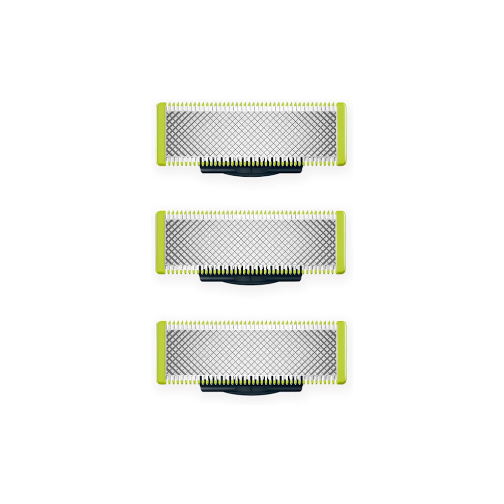 For QP2520 Electric Shaver and Trimmer, Durable Stainless Steel, Trim, Edge and Shaving, 3-Pack, Model QP2523 QP2630 6510