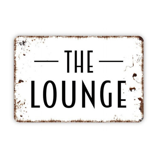 (Μεταλλικό αλουμίνιο) Μεταλλική πινακίδα The Lounge, Σύγχρονη, Μοντέρνα, Μεταλλική