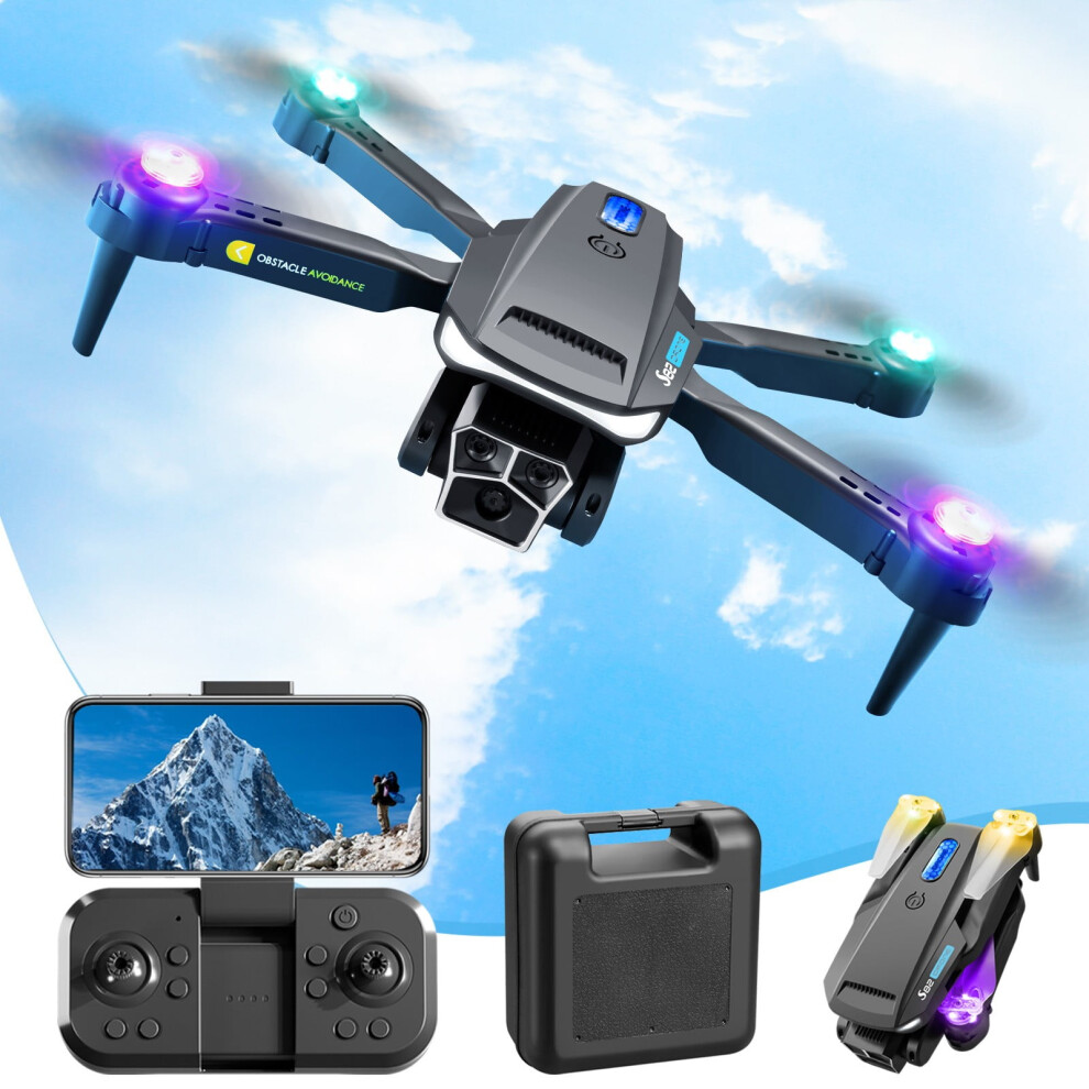 Wjsxc Fpv Drones With Cameras Wind Resistance Headless Mode Gesture Control Fpv Drone For Adults Rc Drone For Beginners Quadcopter Black 9482828500862
