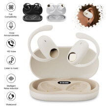 Jacenvly 2024 New Gaming Headset, Wireless Bluetooth Earphones with 5.3H Battery, Low-Power, Noise Cancelling, Black