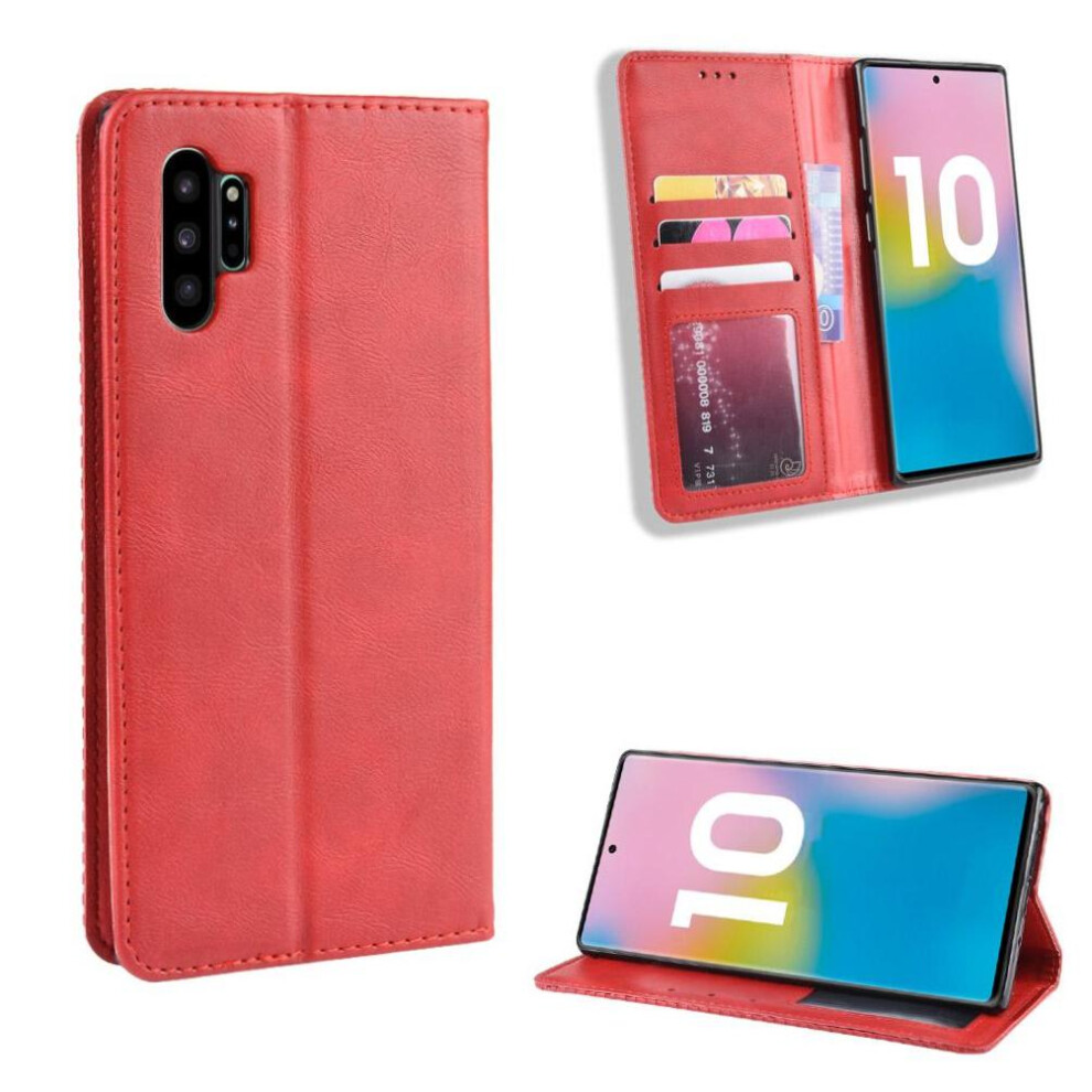 Case For Compatible With Samsung Galaxy Note 10 Plus Magnetic Closure Pu Leather Wallet 9482828503405