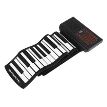 88 Keys Roll Up Piano Keyboard, Foldable Rechargeable Electronic Piano with Sustain Pedal and Mic Input