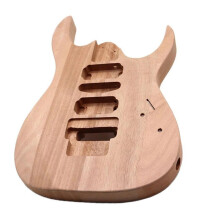 Semi Hollow Electric Guitar Kit Okoume Wood Easy Assembly Rich Resonant Tone for Beginners