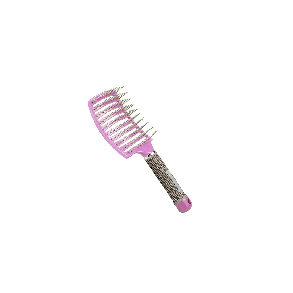 Unisex Pink Wide Tooth Detangling Comb For Curly Thick Hair With Smooth Glide Teeth And Finish