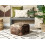 Beliani Pouffe ARVEN Jute Multicolour 2