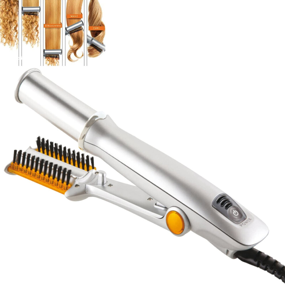 2 in 1 Hair Straightener and Curler with Tourmaline Ceramic Plates, 3 Heat Settings for All Hairstyles