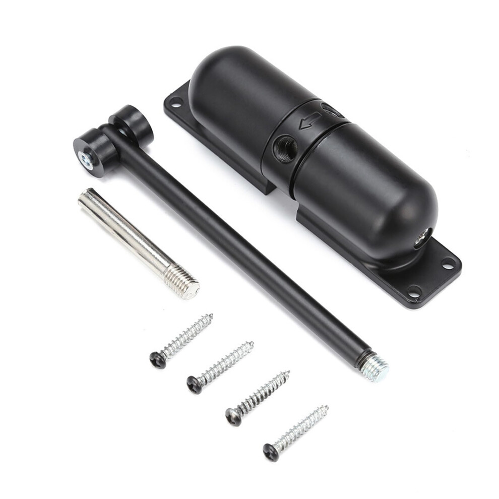 Adjustable Automatic Door Closer With Quiet Steel Construction And Spring Hinge For Easy Install 9164114012227