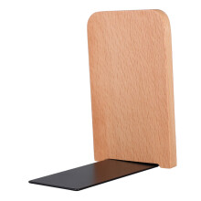 Wooden L Shape Bookends for Shelves and Vertical File Organizer for Home Office Classroom